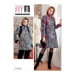 1592 VOGUE SANDRA BETZINA LINED FIT COAT, COAT DRESS, TOP PATTERN NEW ABC-GHIJ